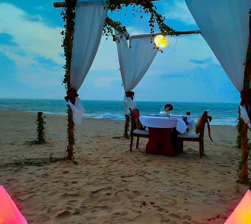 Romantic Beachfront Dining